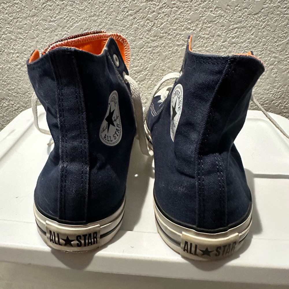 Converse High Top Sneakers - Denver Broncos Navy Exterior with Orange Interior - Picture 5 of 7